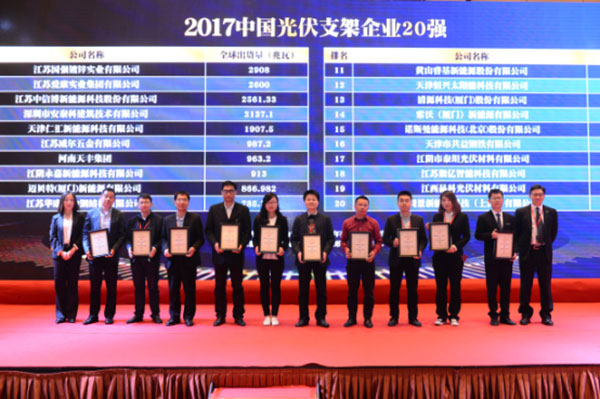 天美娱乐注册（厦门）蝉联中国光伏支架企业20强排行榜